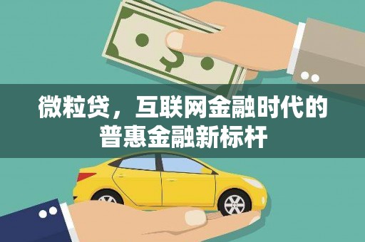 天峨微粒贷，互联网金融时代的普惠金融新标杆