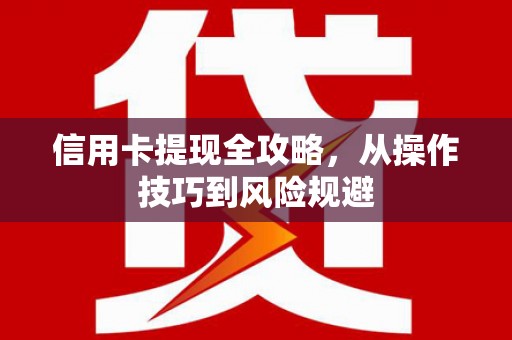天峨信用卡提现全攻略，从操作技巧到风险规避