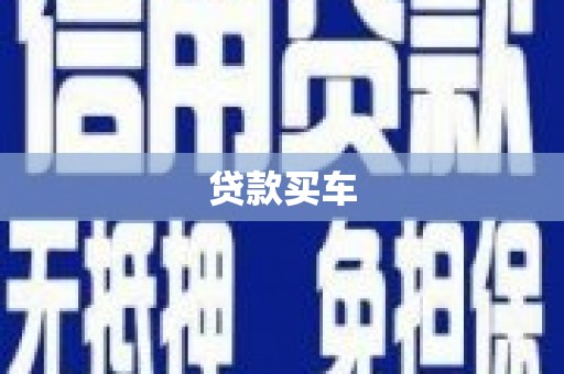 天峨贷款买车