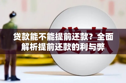 天峨贷款能不能提前还款？全面解析提前还款的利与弊