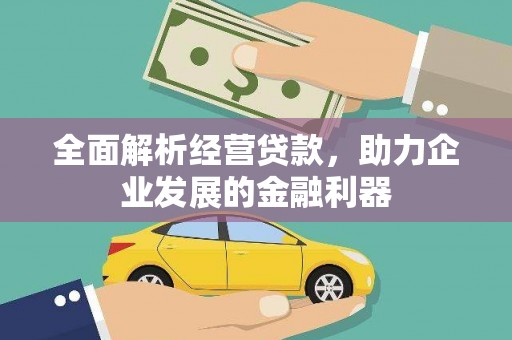 天峨全面解析经营贷款，助力企业发展的金融利器