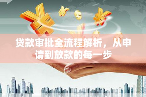 天峨贷款审批全流程解析，从申请到放款的每一步