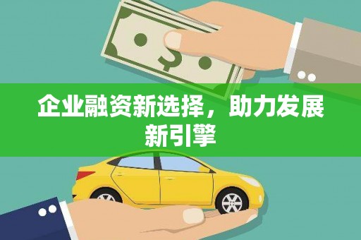 天峨企业融资新选择，助力发展新引擎