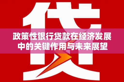 天峨政策性银行贷款在经济发展中的关键作用与未来展望