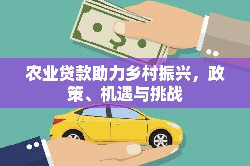 天峨农业贷款助力乡村振兴，政策、机遇与挑战