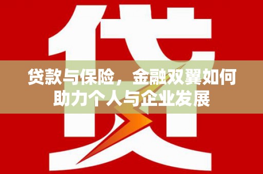 天峨贷款与保险，金融双翼如何助力个人与企业发展