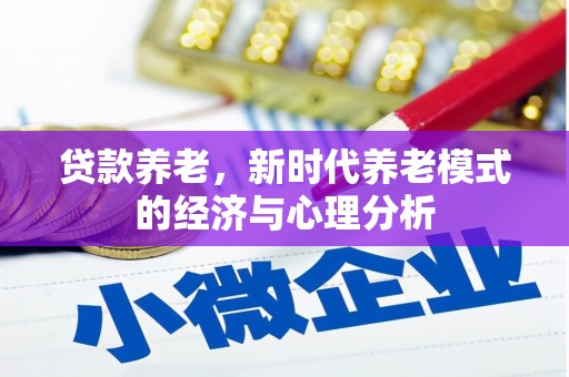 天峨贷款养老，新时代养老模式的经济与心理分析