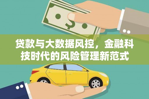 天峨贷款与大数据风控，金融科技时代的风险管理新范式