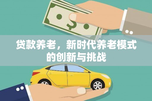 天峨贷款养老，新时代养老模式的创新与挑战