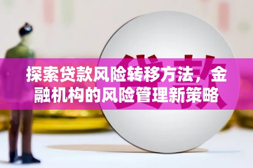 天峨探索贷款风险转移方法，金融机构的风险管理新策略