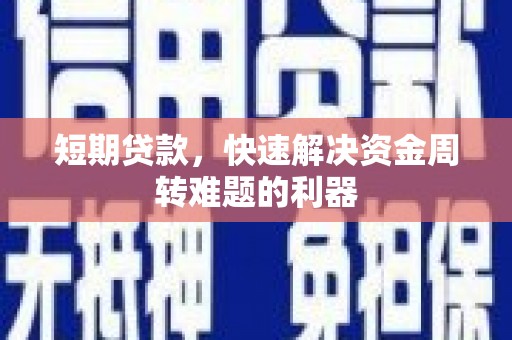 天峨短期贷款，快速解决资金周转难题的利器