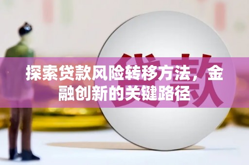 天峨探索贷款风险转移方法，金融创新的关键路径