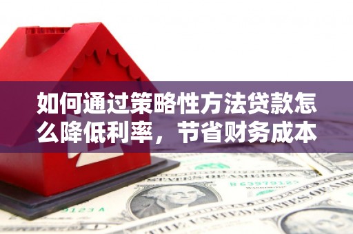 天峨如何通过策略性方法贷款怎么降低利率，节省财务成本