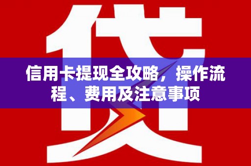 天峨信用卡提现全攻略，操作流程、费用及注意事项