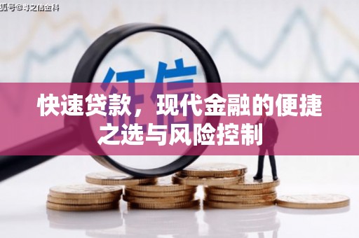 天峨快速贷款，现代金融的便捷之选与风险控制