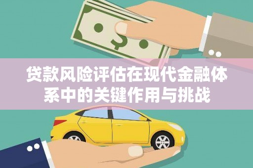 天峨贷款风险评估在现代金融体系中的关键作用与挑战