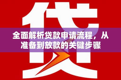 天峨全面解析贷款申请流程，从准备到放款的关键步骤
