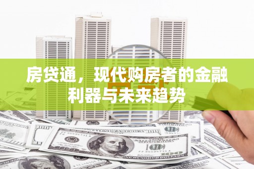 天峨房贷通，现代购房者的金融利器与未来趋势