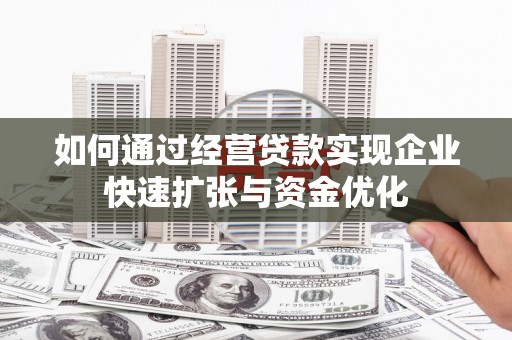 天峨如何通过经营贷款实现企业快速扩张与资金优化