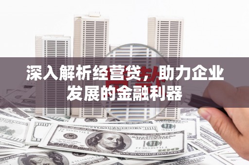 天峨深入解析经营贷，助力企业发展的金融利器