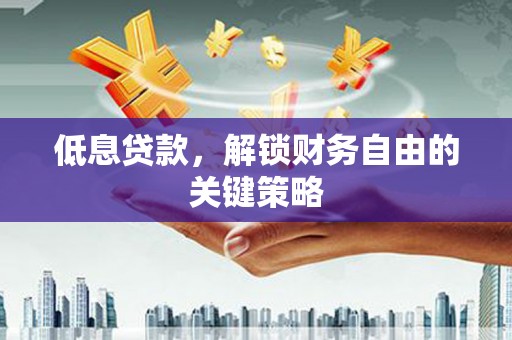 天峨低息贷款，解锁财务自由的关键策略