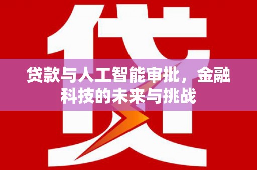 天峨贷款与人工智能审批，金融科技的未来与挑战