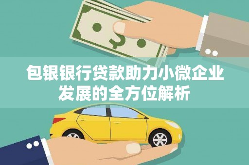 天峨包银银行贷款助力小微企业发展的全方位解析