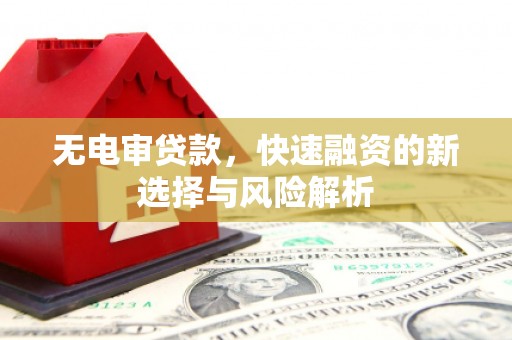 天峨无电审贷款，快速融资的新选择与风险解析