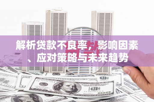 天峨解析贷款不良率，影响因素、应对策略与未来趋势
