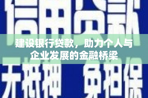 天峨建设银行贷款，助力个人与企业发展的金融桥梁