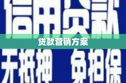 天峨贷款营销方案