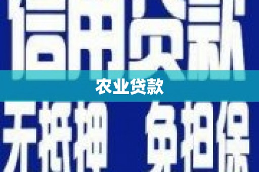 天峨农业贷款