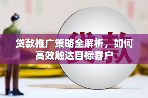 天峨贷款推广策略全解析，如何高效触达目标客户
