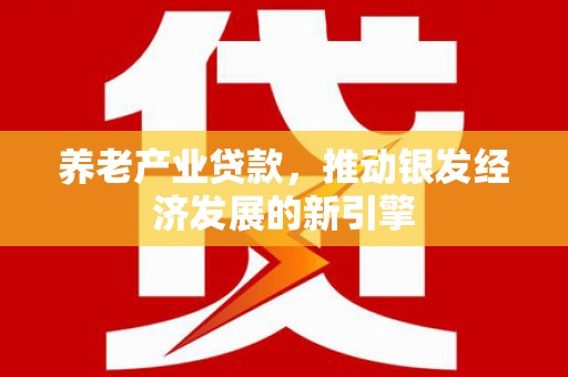 天峨养老产业贷款，推动银发经济发展的新引擎