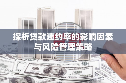 天峨探析贷款违约率的影响因素与风险管理策略