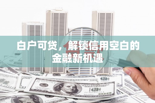 天峨白户可贷，解锁信用空白的金融新机遇