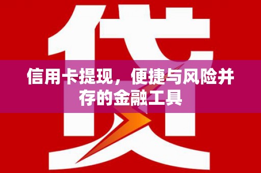 天峨信用卡提现，便捷与风险并存的金融工具