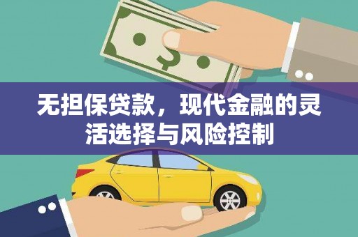 天峨无担保贷款，现代金融的灵活选择与风险控制