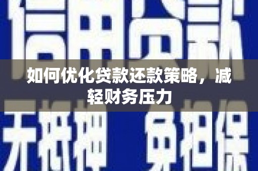 天峨如何优化贷款还款策略，减轻财务压力