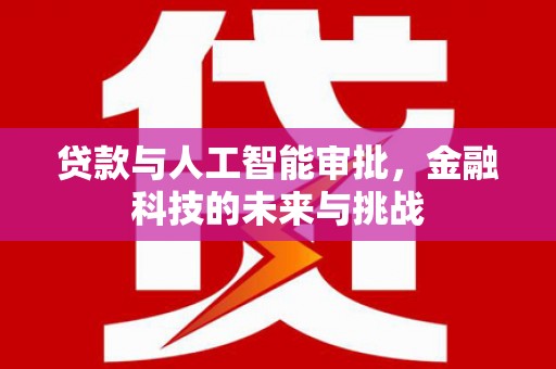 天峨贷款与人工智能审批，金融科技的未来与挑战