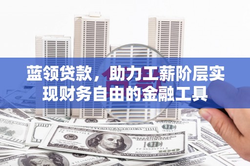 天峨蓝领贷款，助力工薪阶层实现财务自由的金融工具