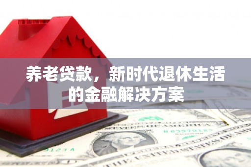天峨养老贷款，新时代退休生活的金融解决方案