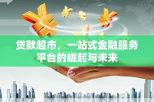 天峨贷款超市，一站式金融服务平台的崛起与未来