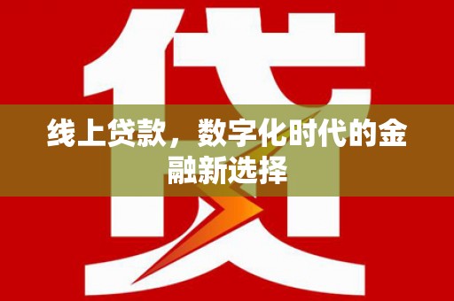 天峨线上贷款，数字化时代的金融新选择