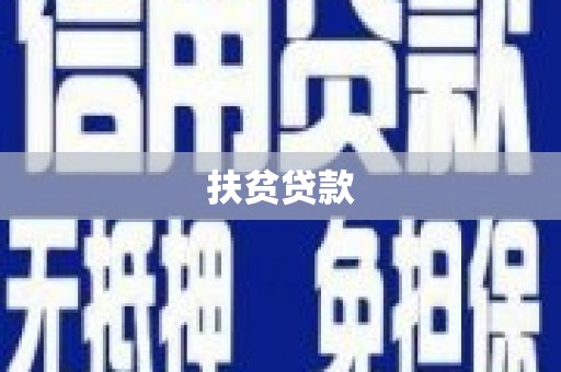 天峨扶贫贷款
