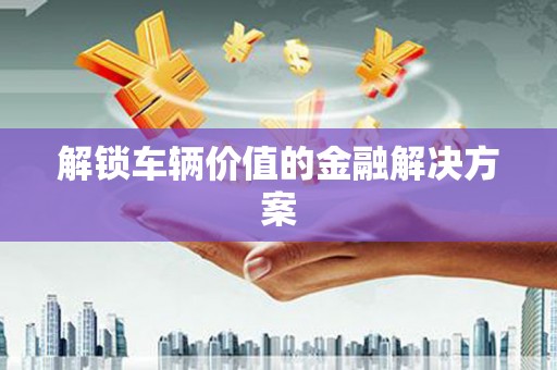 天峨解锁车辆价值的金融解决方案