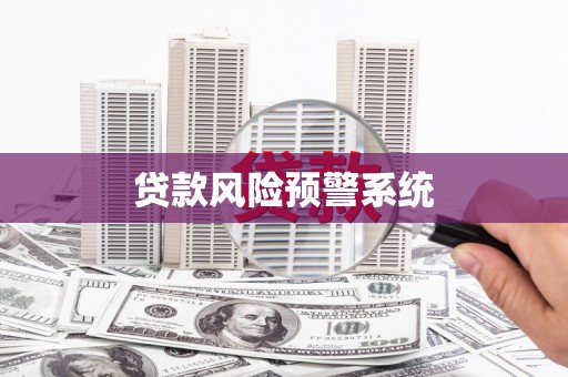 天峨贷款风险预警系统